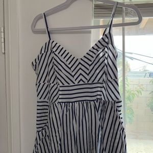 Navy Blue & White Dress